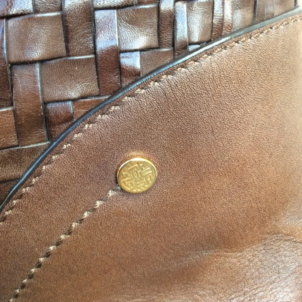 ❌SOLD❌ Cole Haan Brown Genevieve Woven Leather Hobo Bag - Picture 8 of 10